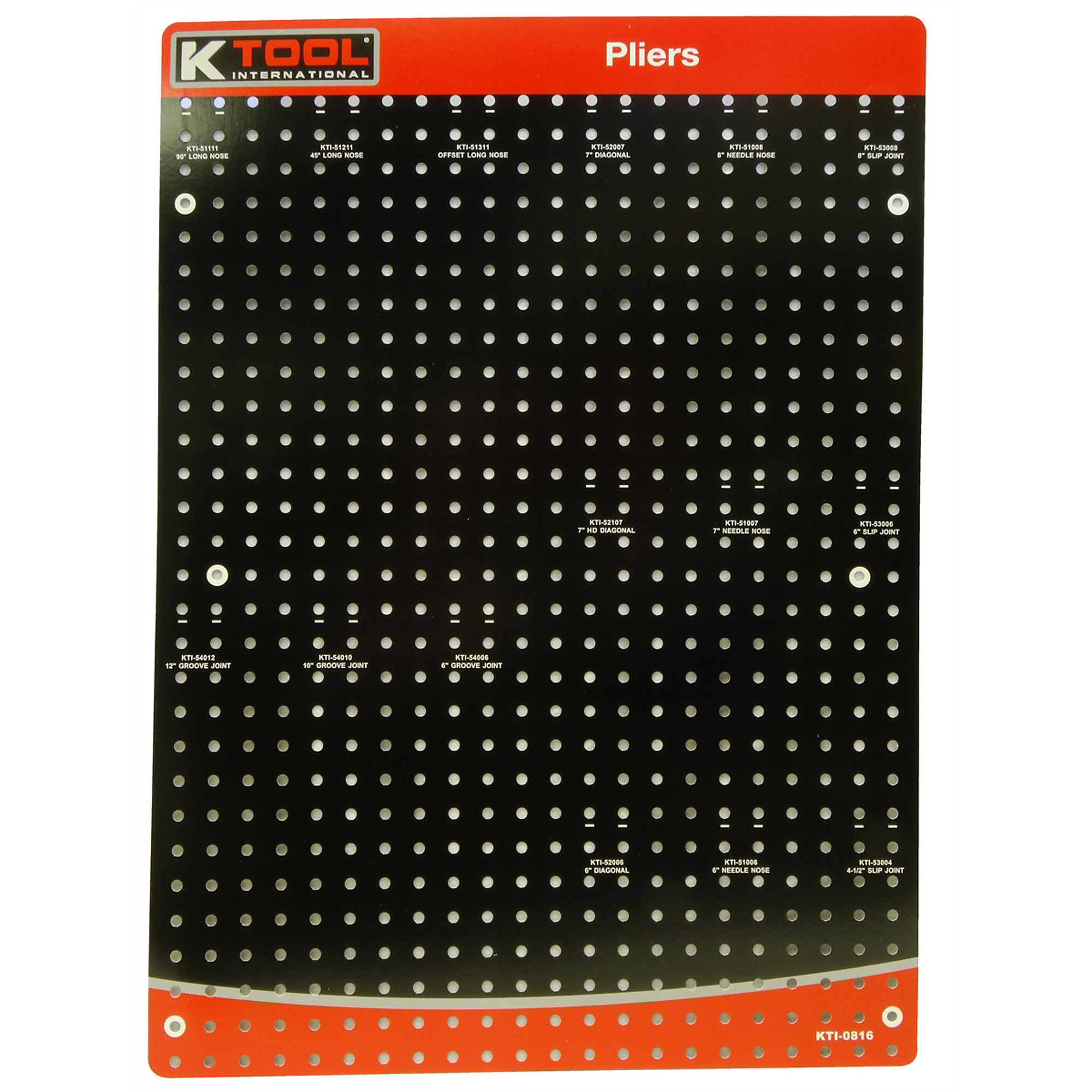 K Tool International Overlay for Pliers Display, Model# KTIOL0816